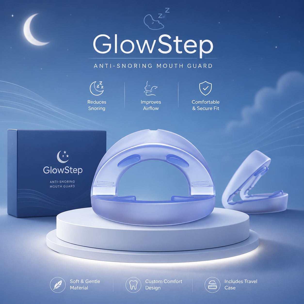 GlowStep - Silent Anti-Snore Mouth Guard™