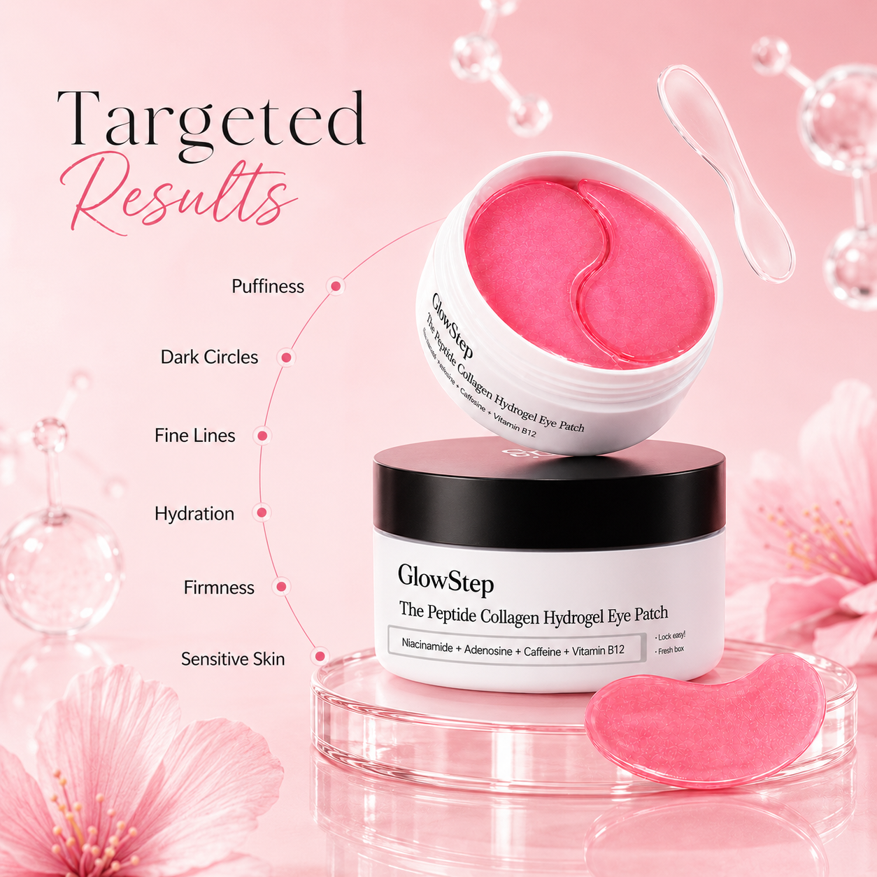 GlowStep - Peptide Collagen Hydrogel Eye Patches™